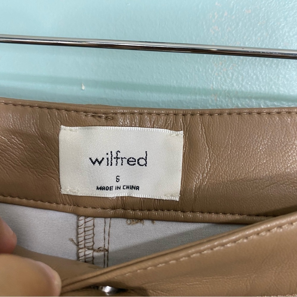 Aritzia Wilfred Melina Pant Straight Leg Tan Camel Sz 6 81720 - Picture 3 of 6